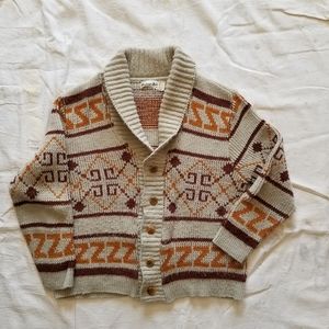 Vintage cowl neck cardigan inspired by Pendleton